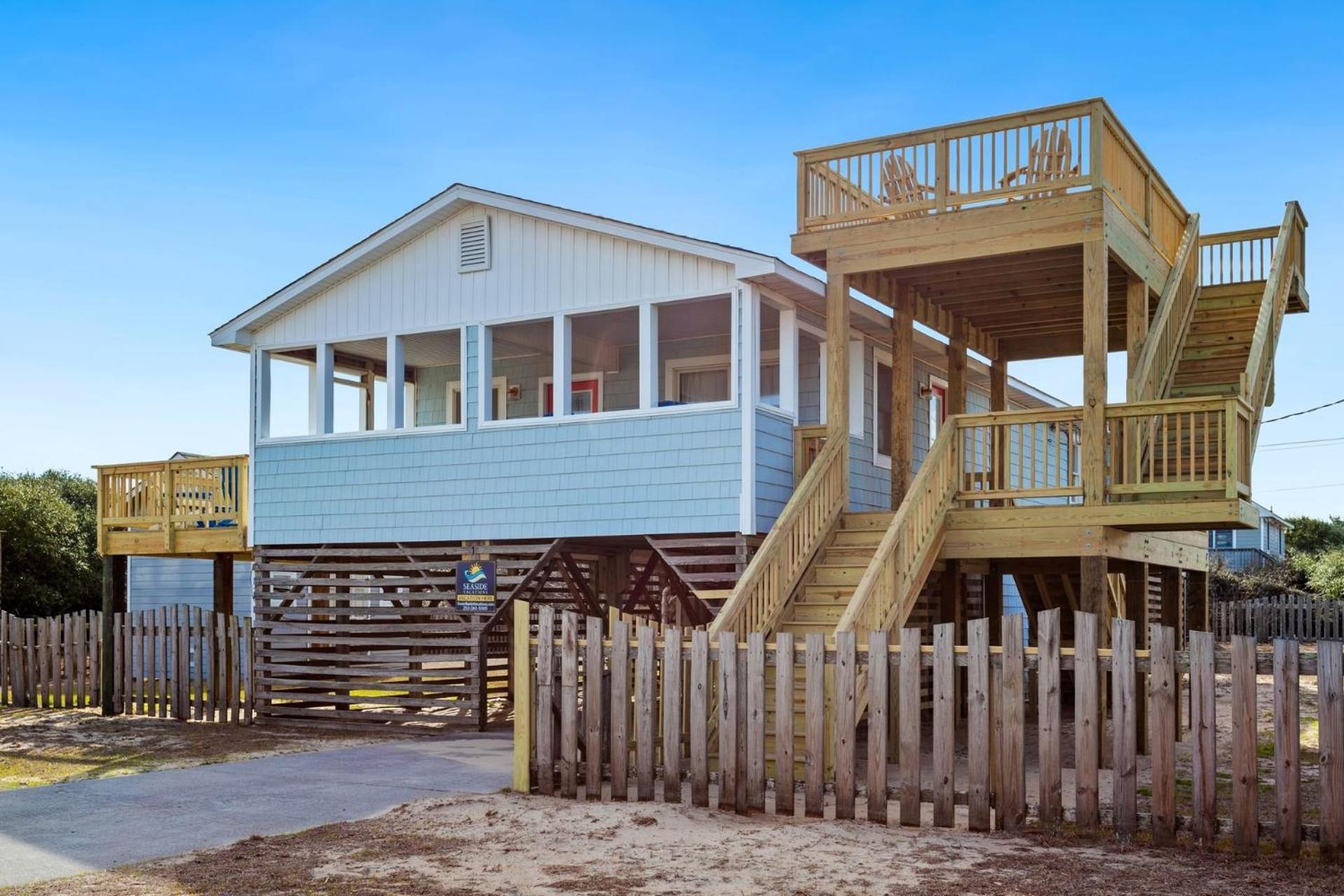4011 The Dogs House 2 Min Walk To Beach Китти-Хок Экстерьер фото
